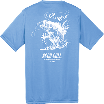 ACCU-CULL Shirt "I Cull To Win" Blue - BACK